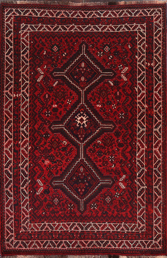 Tribal Geometric Qashqai Persian Area Rug 6x9