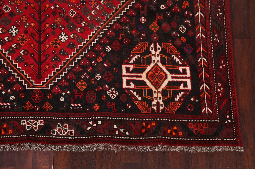 Red Tribal Wool Shiraz Persian Area Rug 7x10