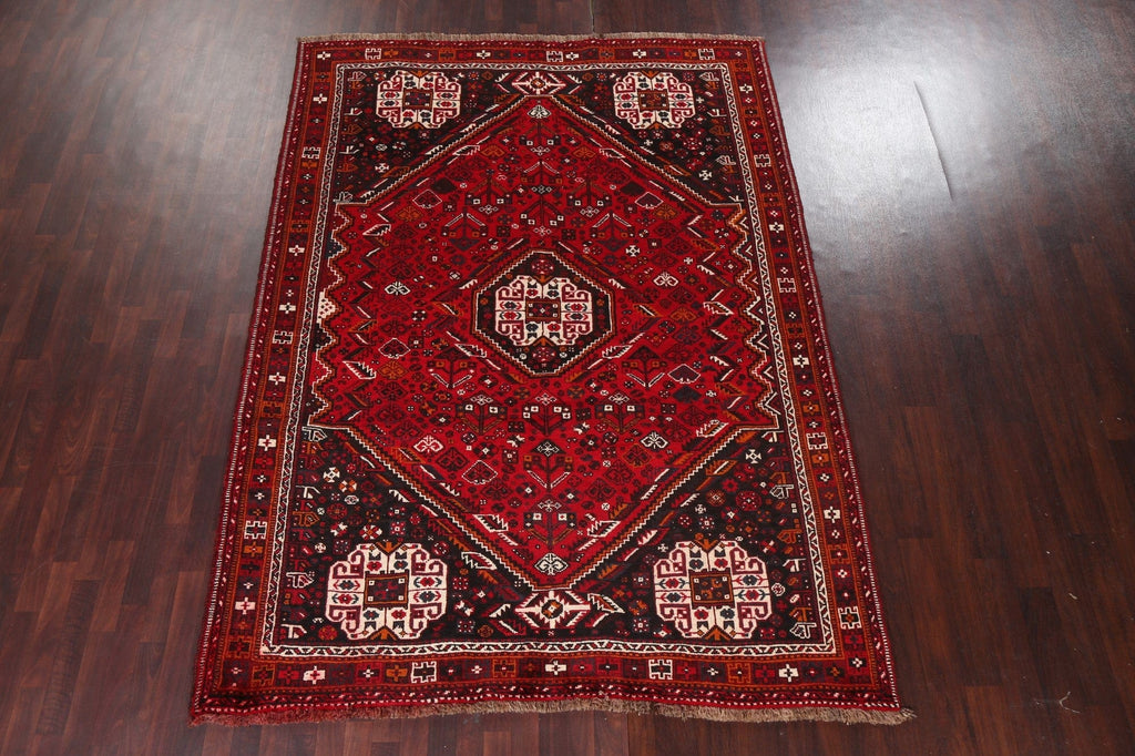 Vintage Red Shiraz Persian Area Rug 7x10