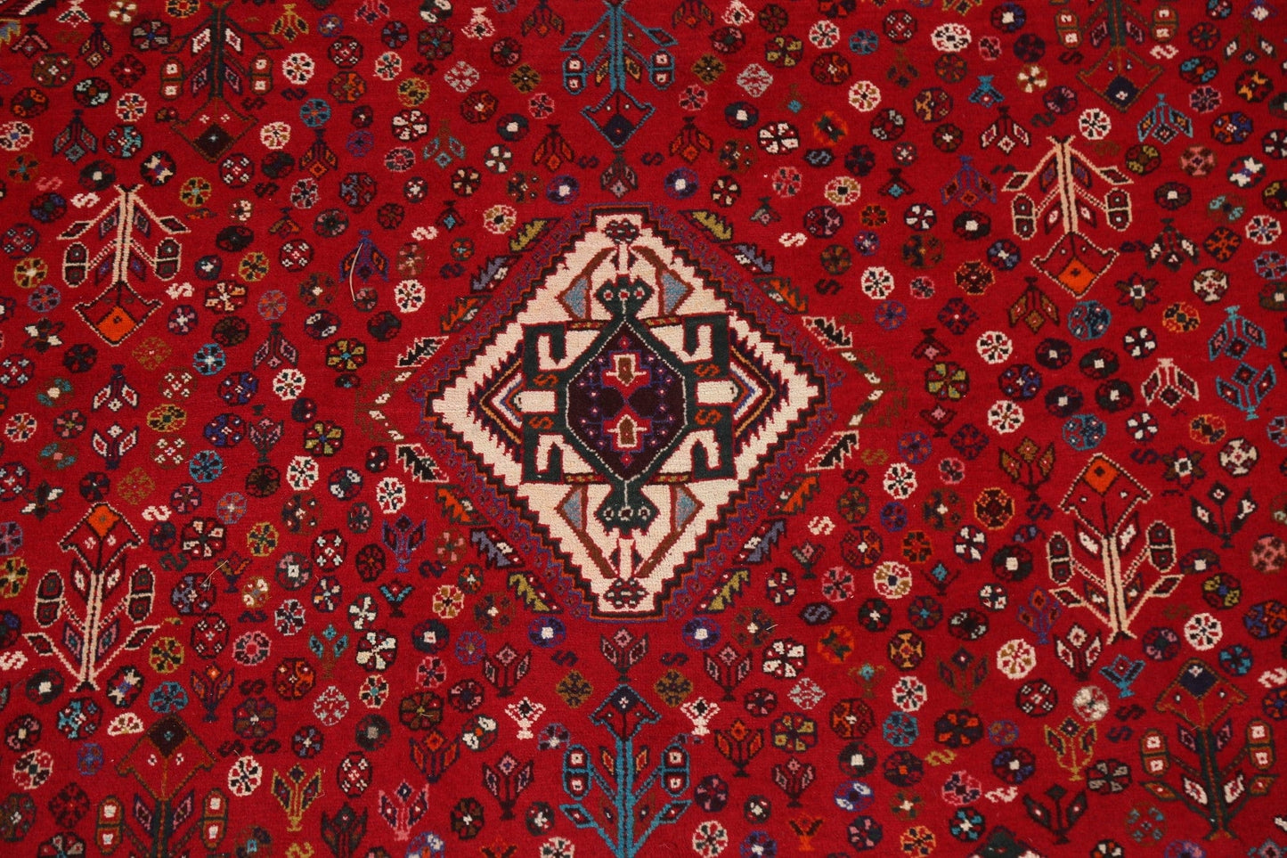 Vegetable Dye Red Shiraz Kashkoli Persian Area Rug 7x11