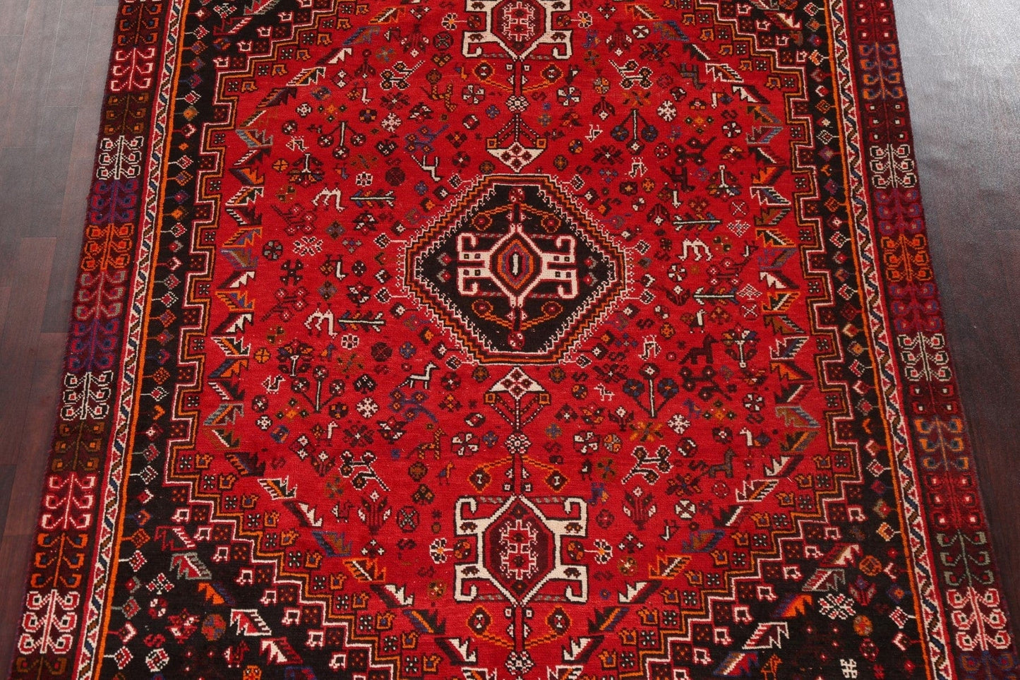 Handmade Wool Shiraz Persian Area Rug 7x10