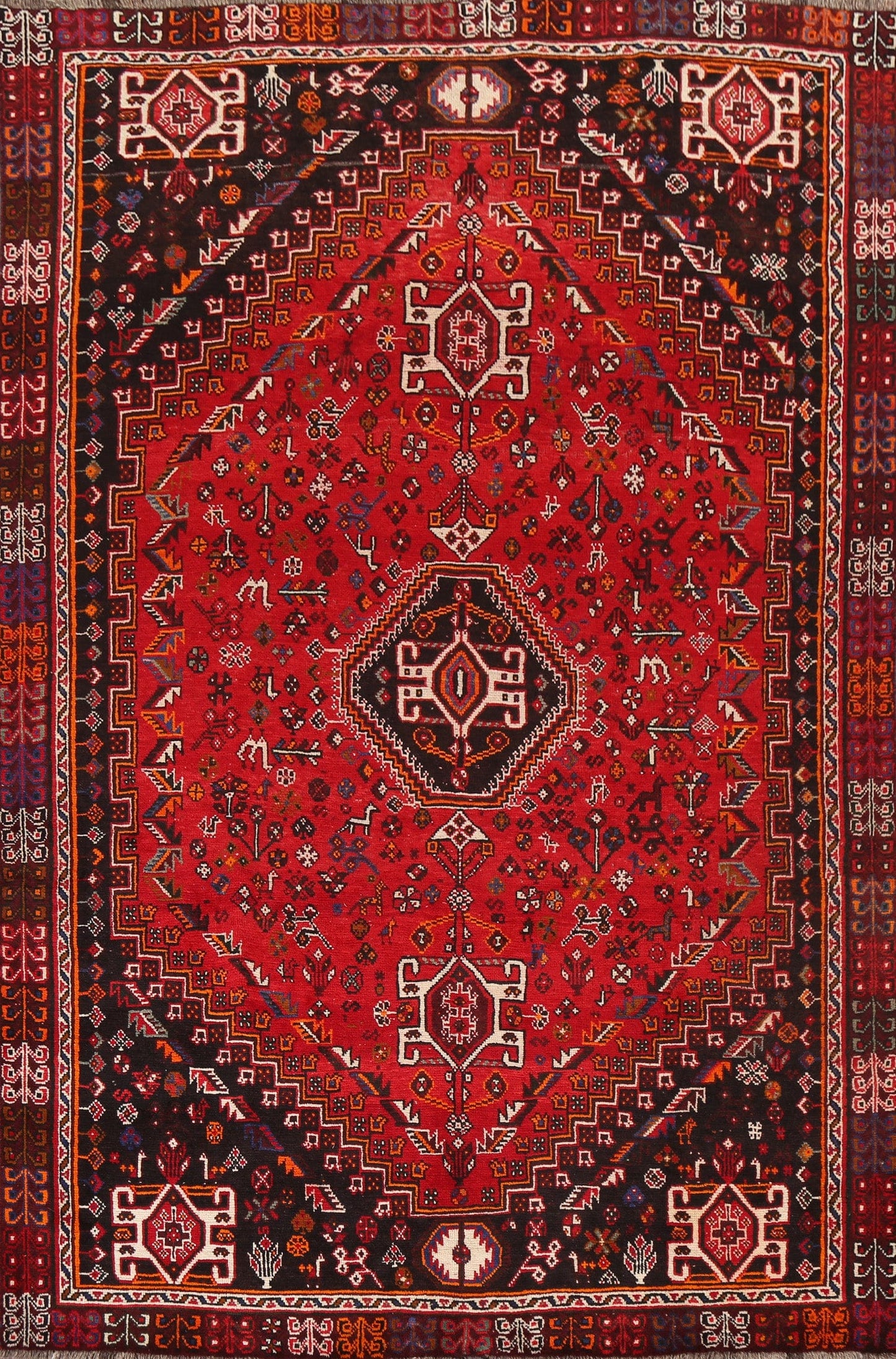 Handmade Wool Shiraz Persian Area Rug 7x10