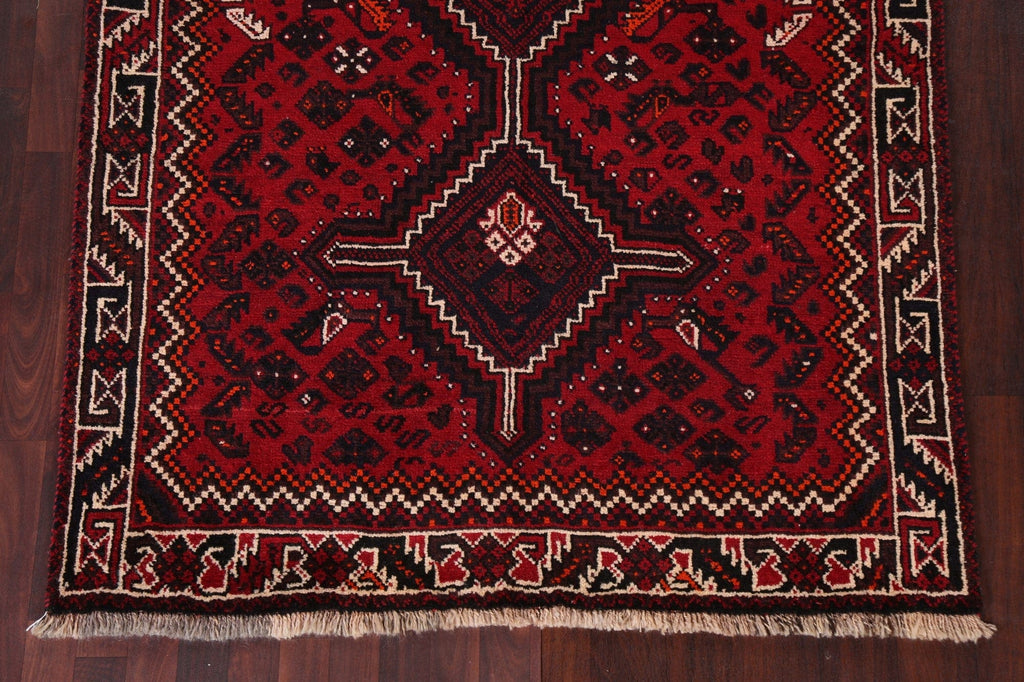 Tribal Red Qashqai Persian Area Rug 5x8