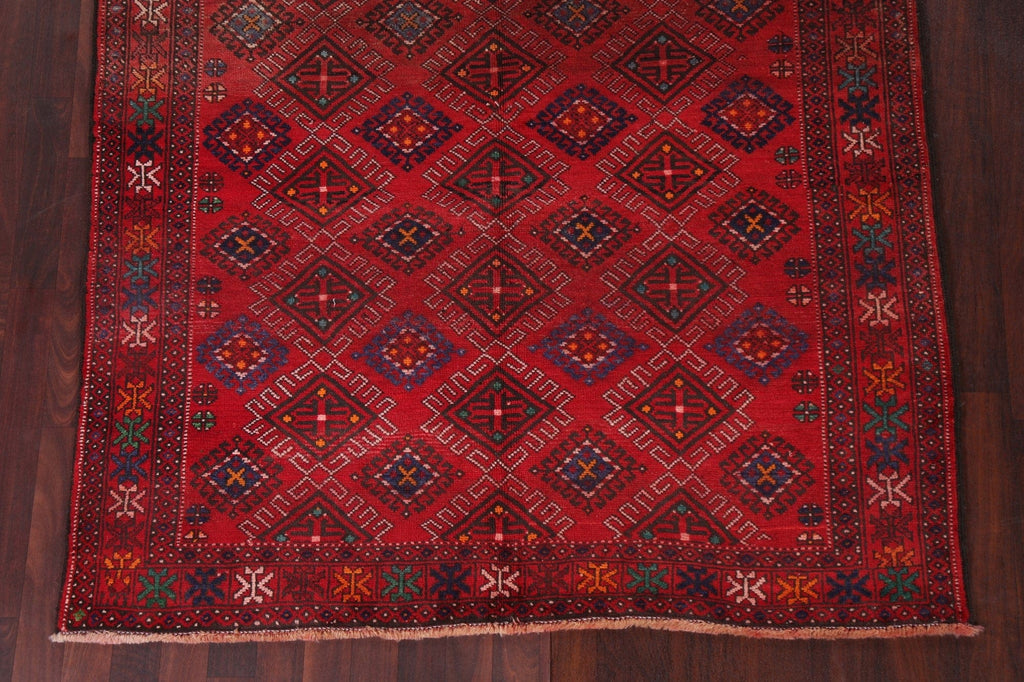 Geometric Red Shiraz Persian Area Rug 5x10