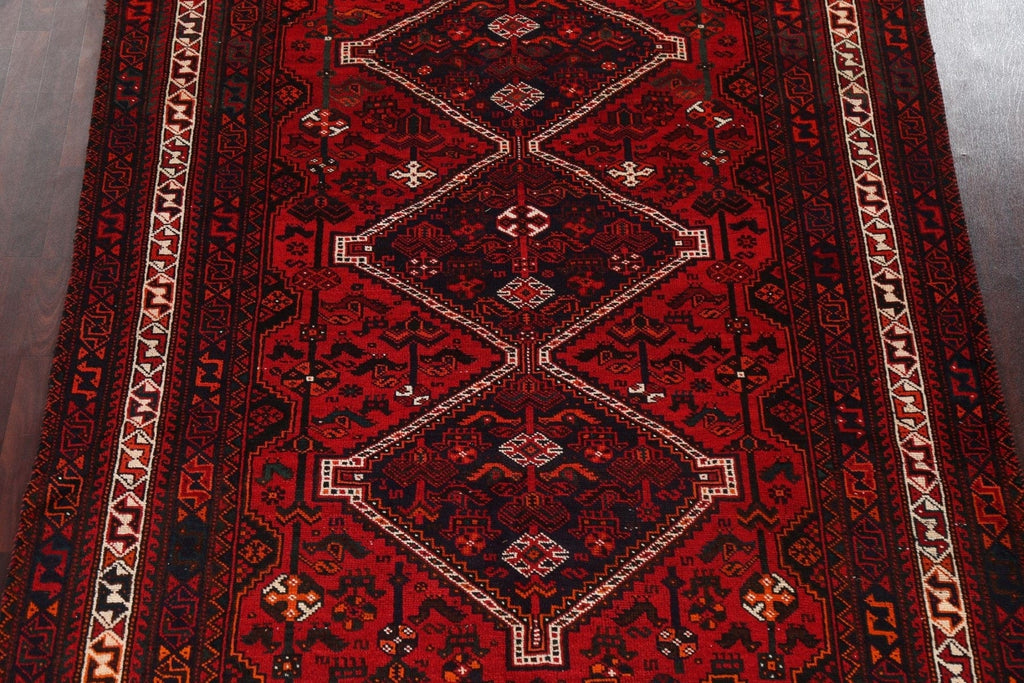 Vintage Red Shiraz Persian Area Rug 7x10