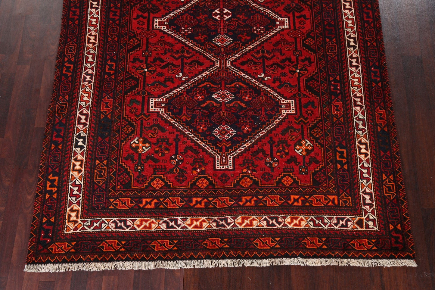 Vintage Red Shiraz Persian Area Rug 7x10