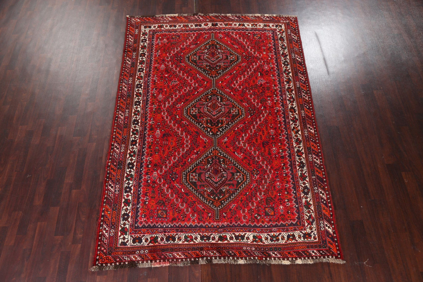 Tribal Vintage Shiraz Persian Area Rug 7x10