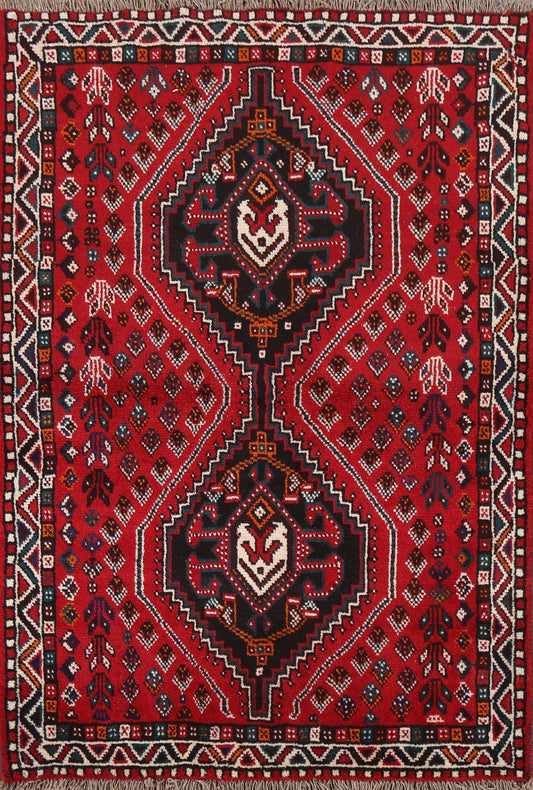 Handmade Tribal Shiraz Persian Area Rug 4x5