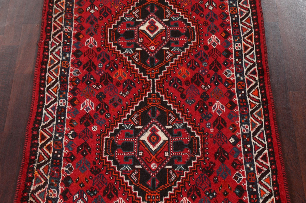 Red Vintage Shiraz Persian Area Rug 4x5