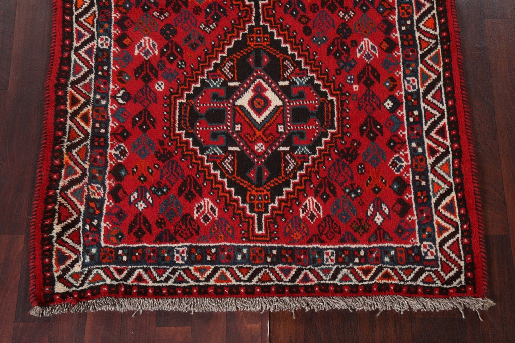 Red Vintage Shiraz Persian Area Rug 4x5