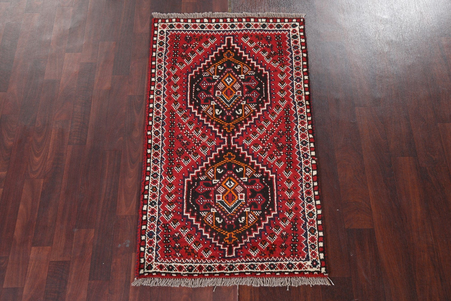 Handmade Red Shiraz Persian Wool Rug 3x4