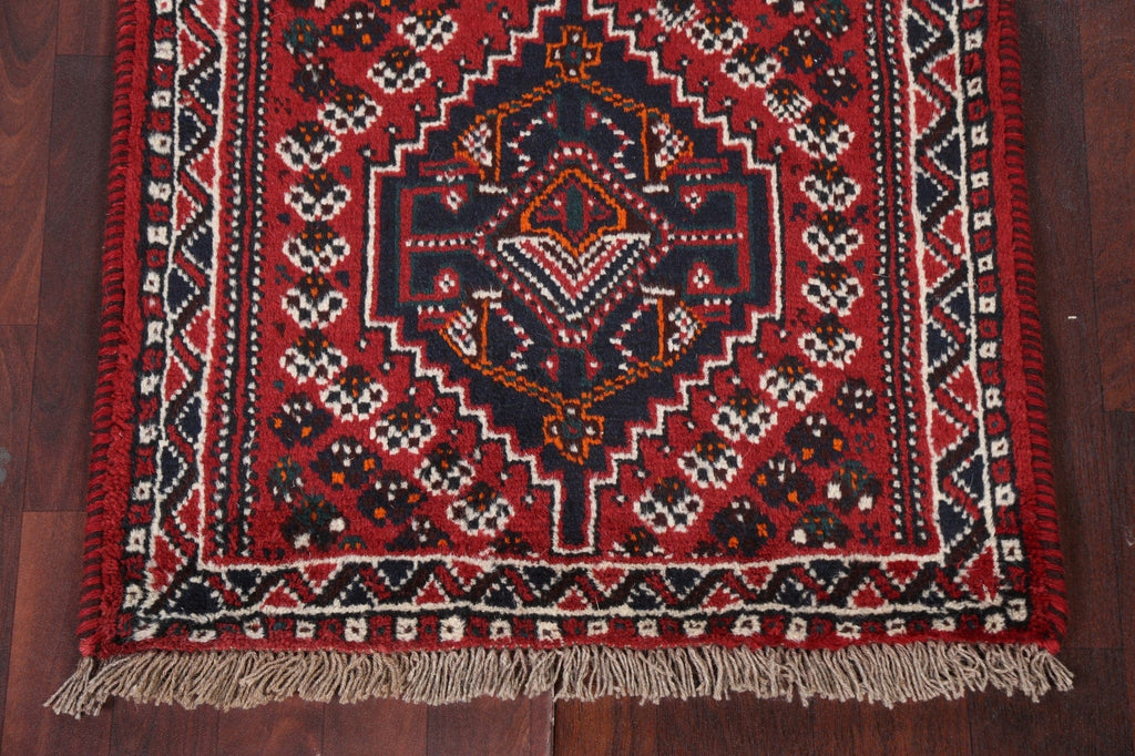 Geometric Red Shiraz Persian Wool Rug 3x4