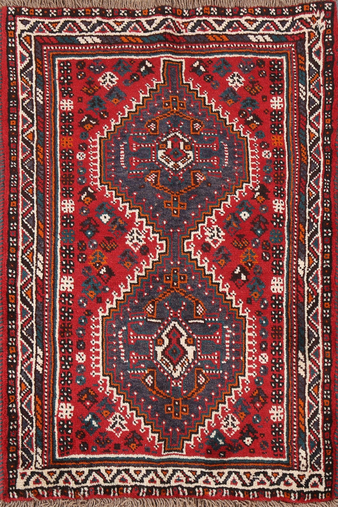 Geometric Shiraz Persian Wool Rug 3x4