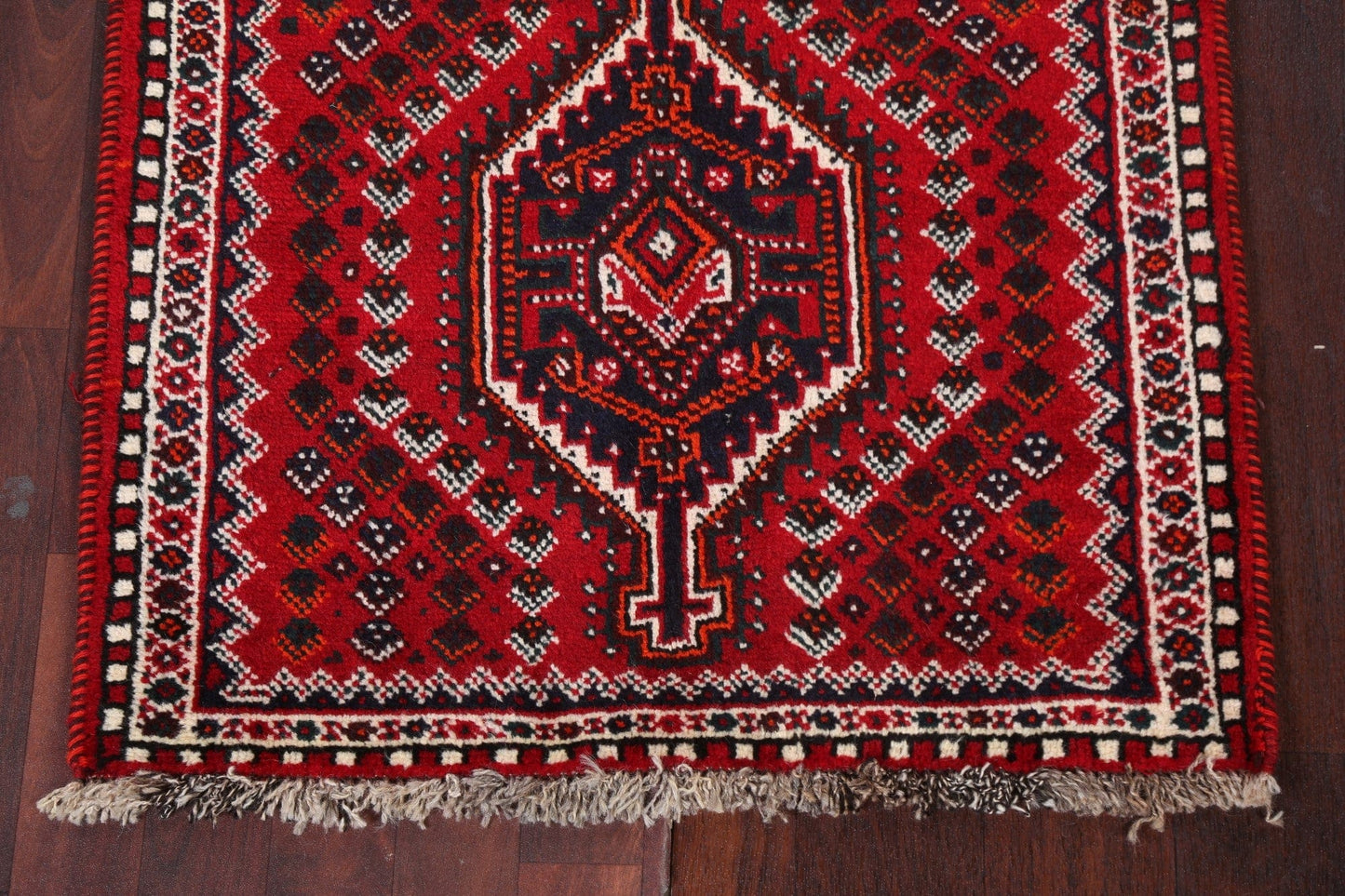 Geometric Red Shiraz Persian Handmade Rug 3x4