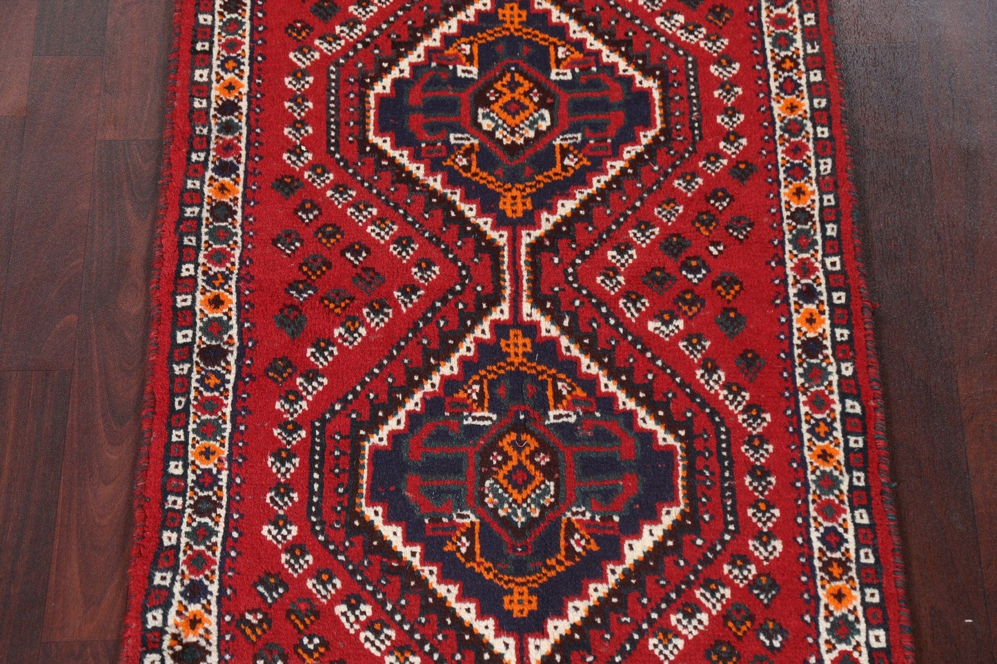 Red Wool Shiraz Persian Handmade Rug 3x4