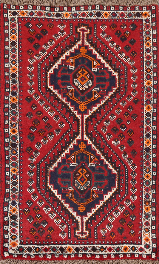 Red Wool Shiraz Persian Handmade Rug 3x4