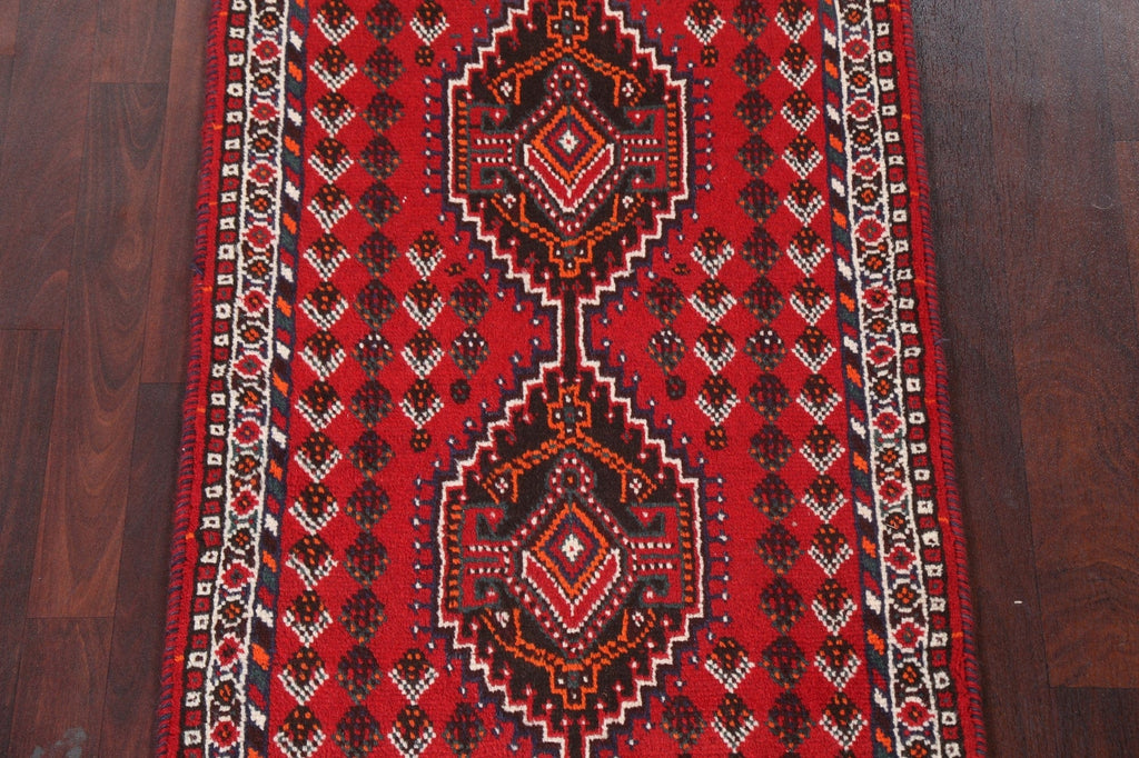 Geometric Wool Shiraz Persian Handmade Rug 3x4