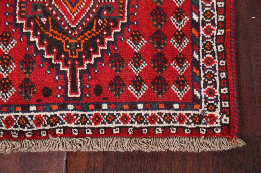 Geometric Wool Shiraz Persian Handmade Rug 3x4