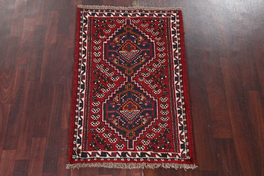 Geometric Wool Shiraz Persian Handmade Rug 3x4