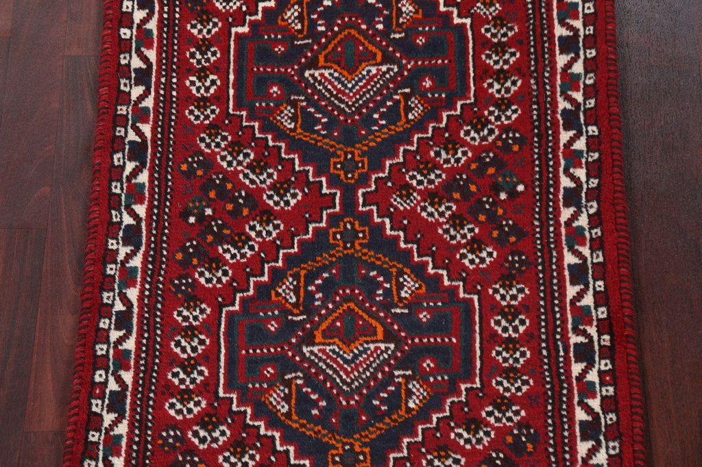 Geometric Wool Shiraz Persian Handmade Rug 3x4