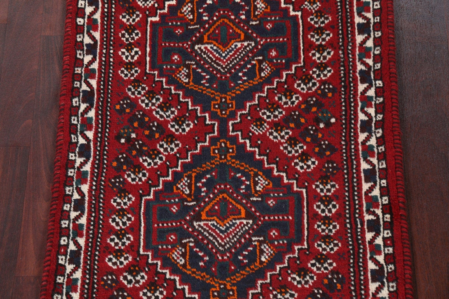 Geometric Wool Shiraz Persian Handmade Rug 3x4