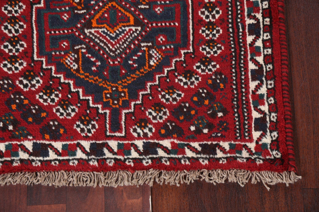 Geometric Wool Shiraz Persian Handmade Rug 3x4