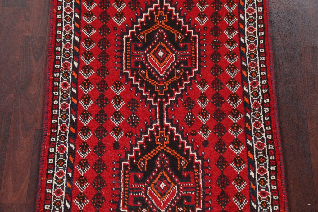 Geometric Red Shiraz Persian Handmade Rug 3x4