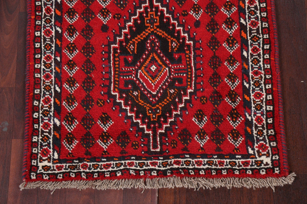 Geometric Red Shiraz Persian Handmade Rug 3x4