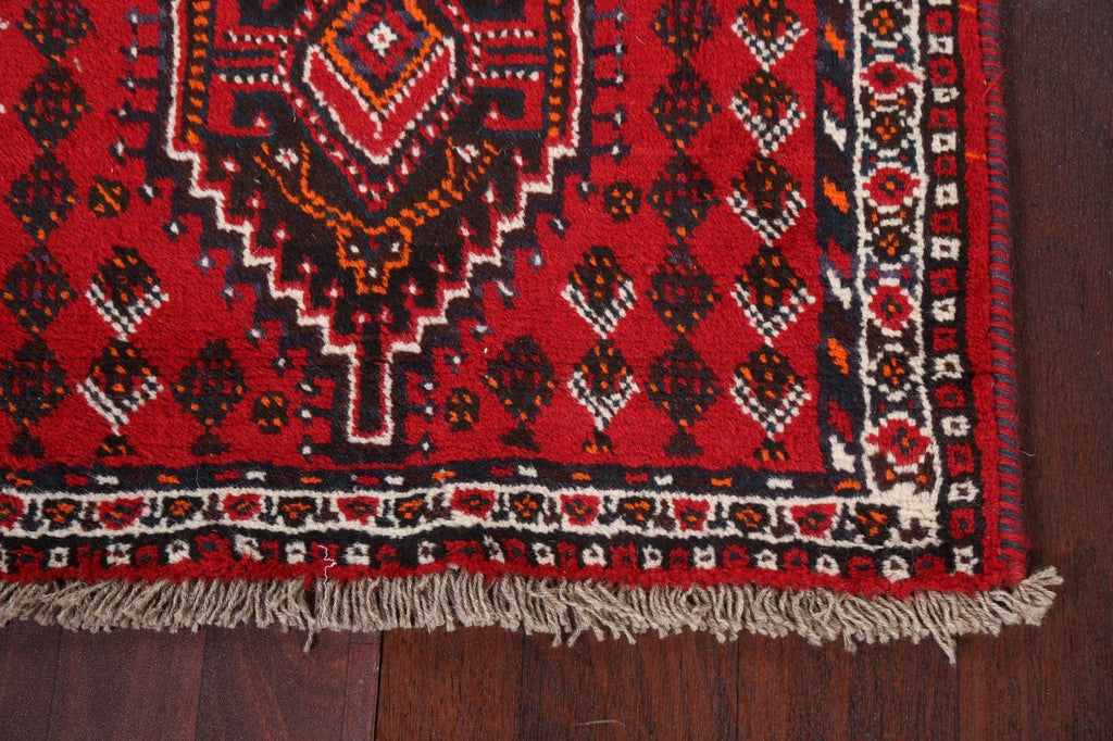 Geometric Red Shiraz Persian Handmade Rug 3x4