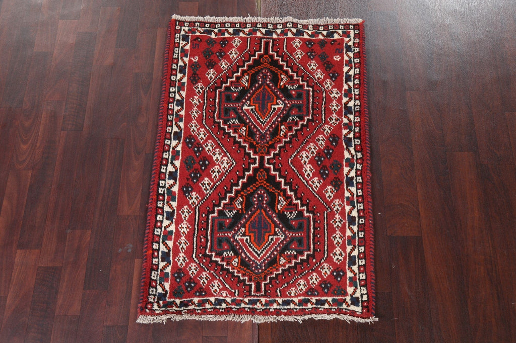 Wool Geometric Shiraz Persian Handmade Rug 3x4