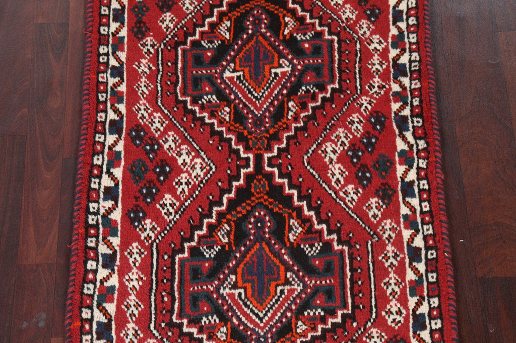 Wool Geometric Shiraz Persian Handmade Rug 3x4