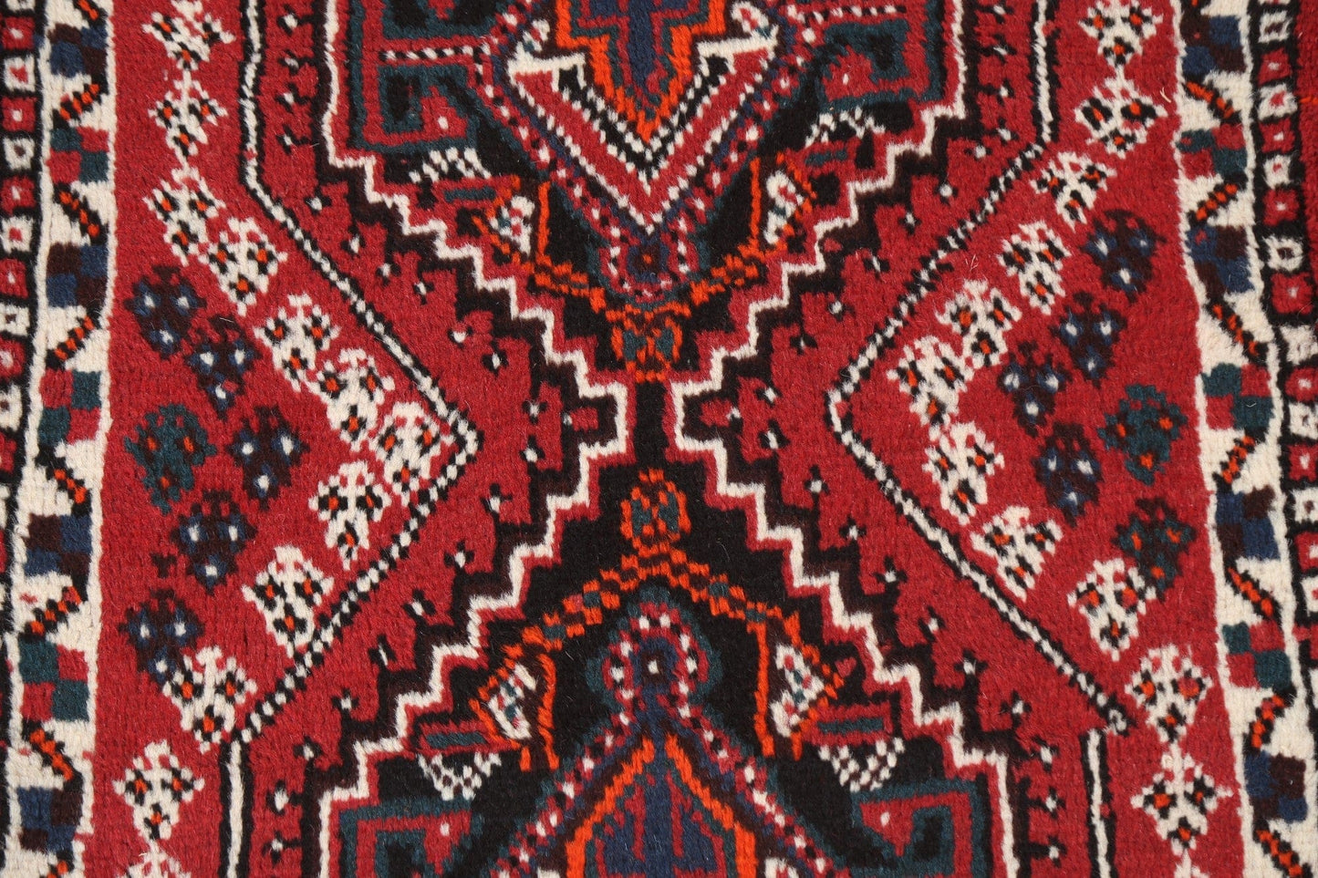 Wool Geometric Shiraz Persian Handmade Rug 3x4