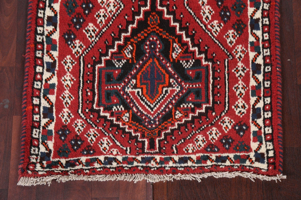 Wool Geometric Shiraz Persian Handmade Rug 3x4