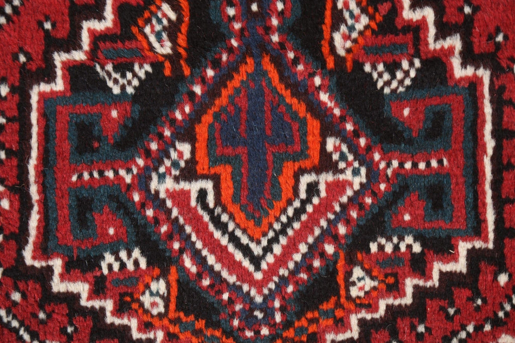 Wool Geometric Shiraz Persian Handmade Rug 3x4