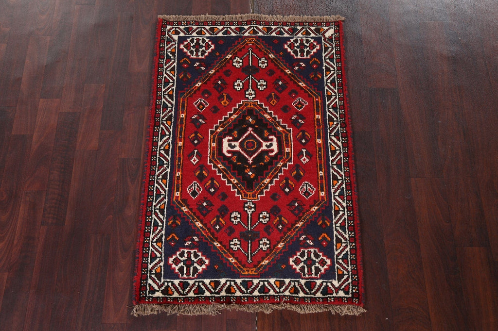 Tribal Geometric Shiraz Persian Handmade Rug 3x4