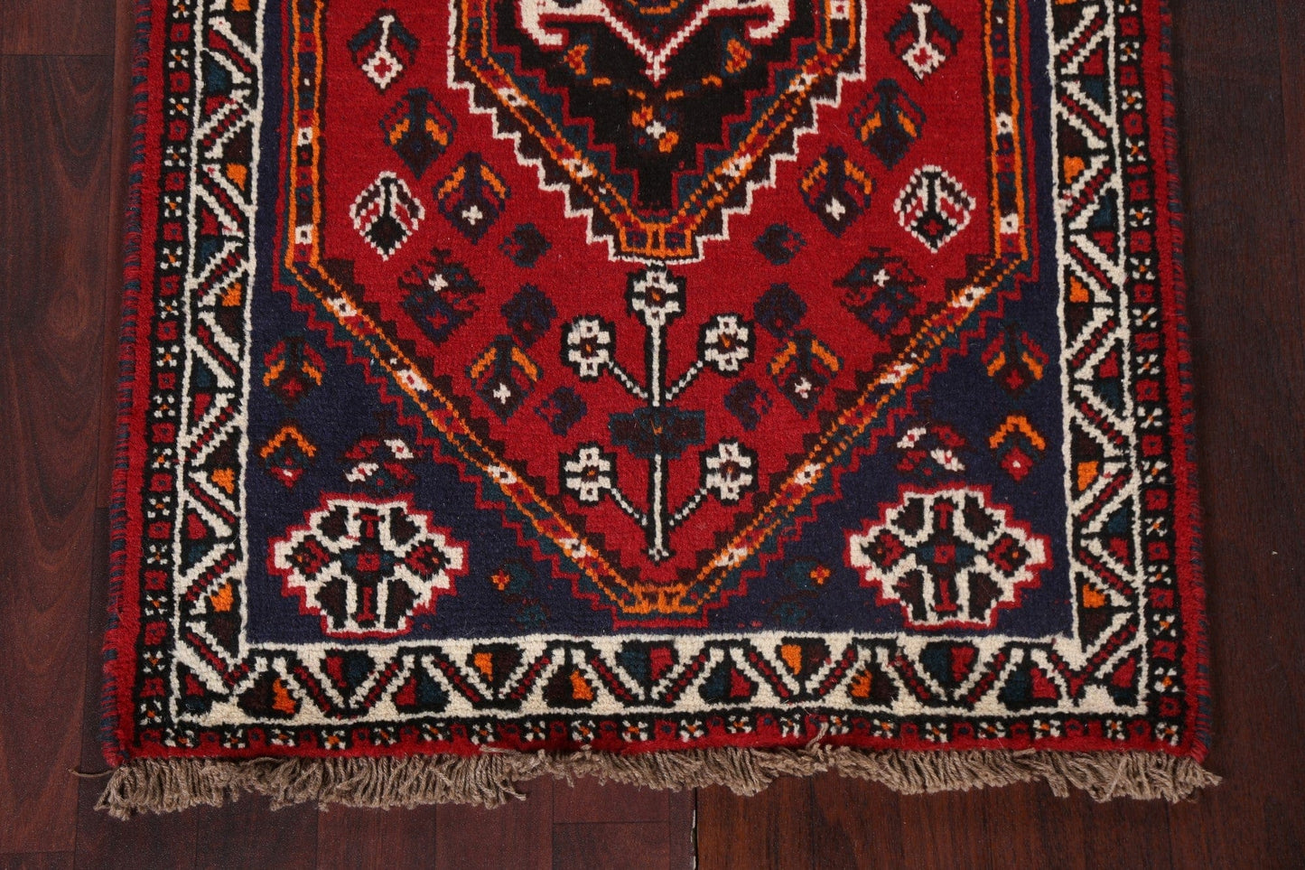 Tribal Geometric Shiraz Persian Handmade Rug 3x4