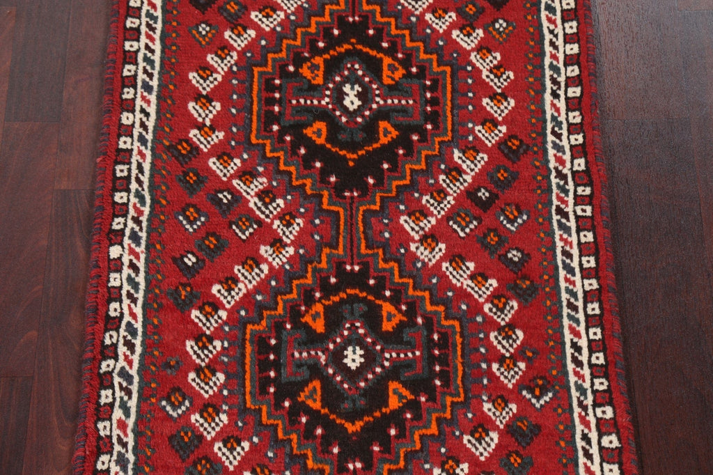 Geometric Red Shiraz Persian Handmade Rug 3x4