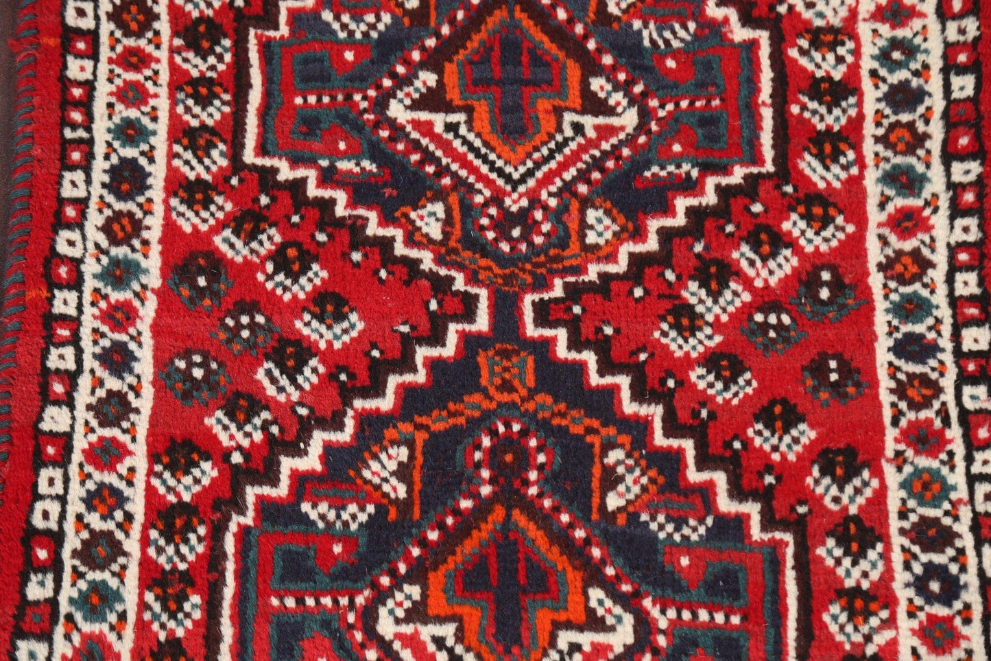 Geometric Wool Shiraz Persian Handmade Rug 3x4