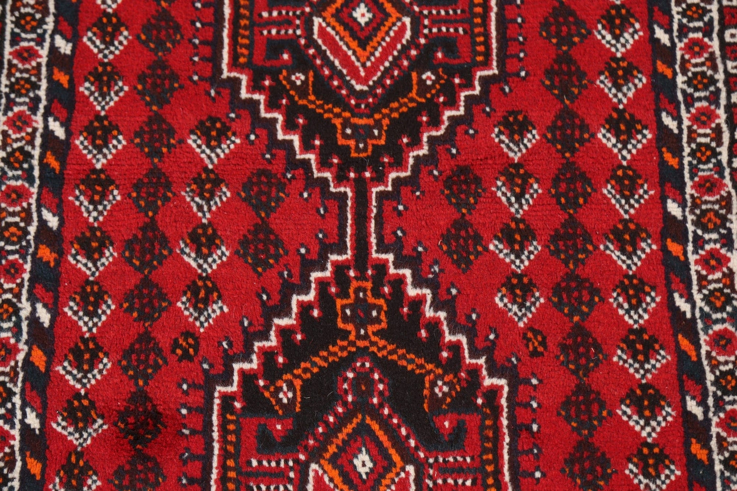 Geometric Red Shiraz Persian Handmade Rug 3x4