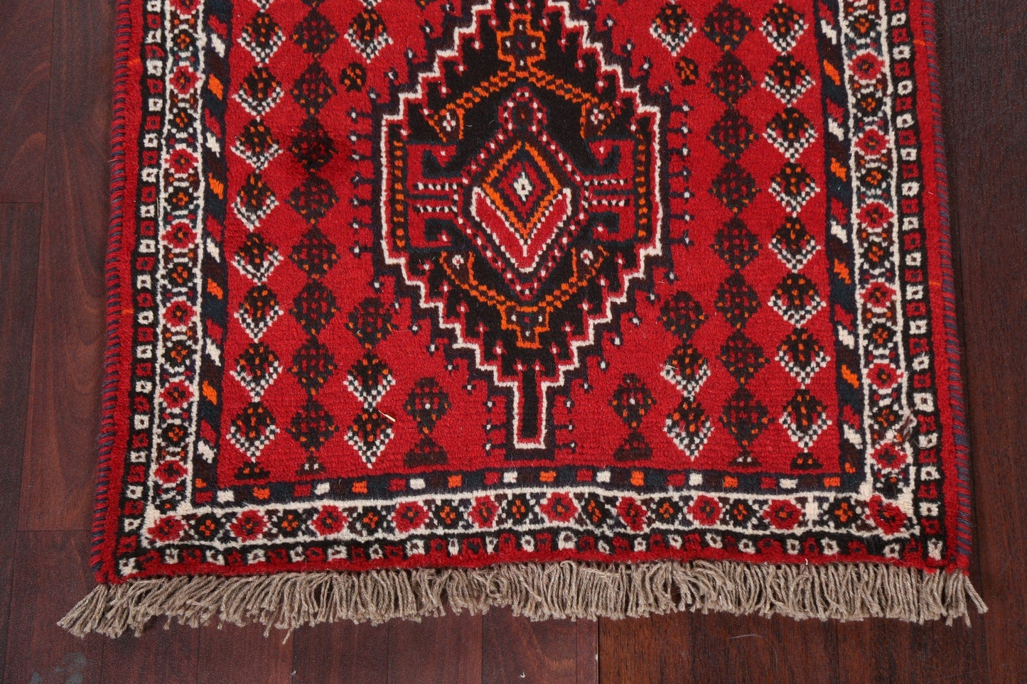 Geometric Red Shiraz Persian Handmade Rug 3x4