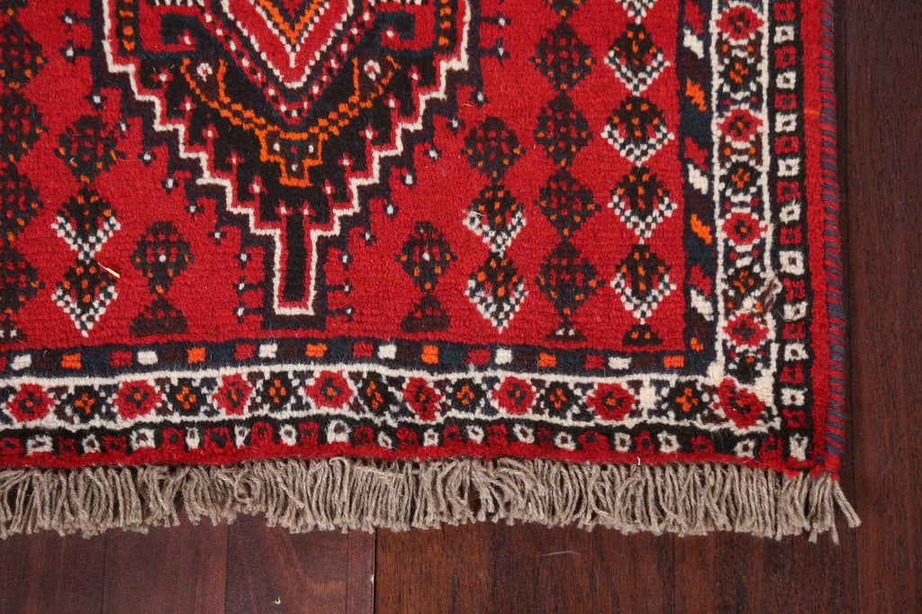 Geometric Red Shiraz Persian Handmade Rug 3x4