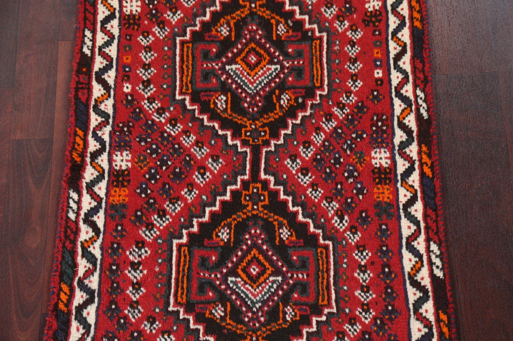 Geometric Wool Shiraz Persian Handmade Rug 2x4