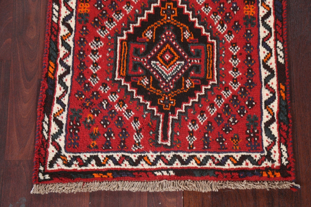 Geometric Wool Shiraz Persian Handmade Rug 2x4