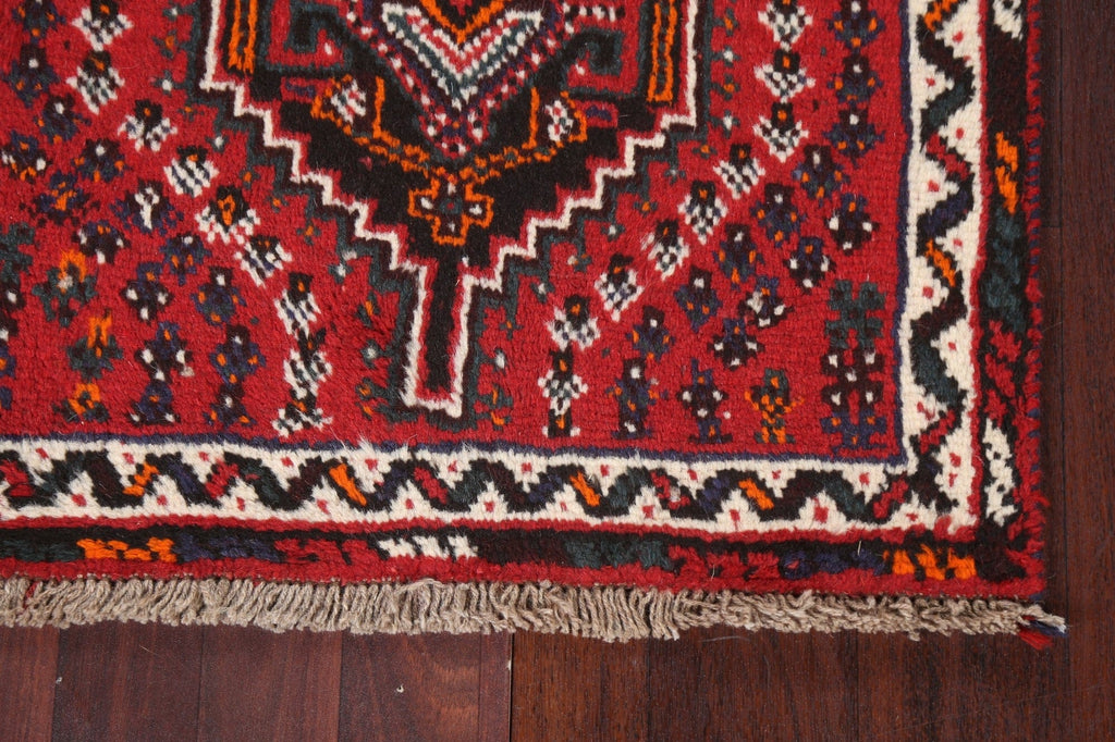 Geometric Wool Shiraz Persian Handmade Rug 2x4