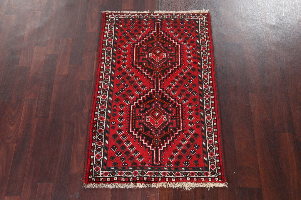 Red Wool Shiraz Persian Handmade Rug 3x4