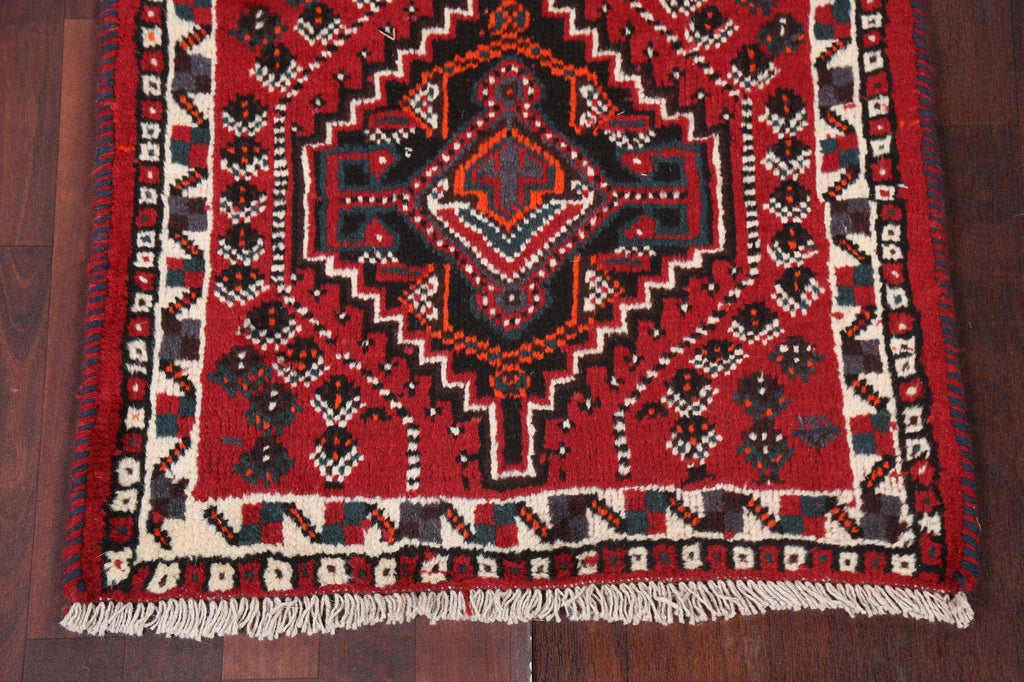 Geometric Red Shiraz Persian Handmade Rug 3x4