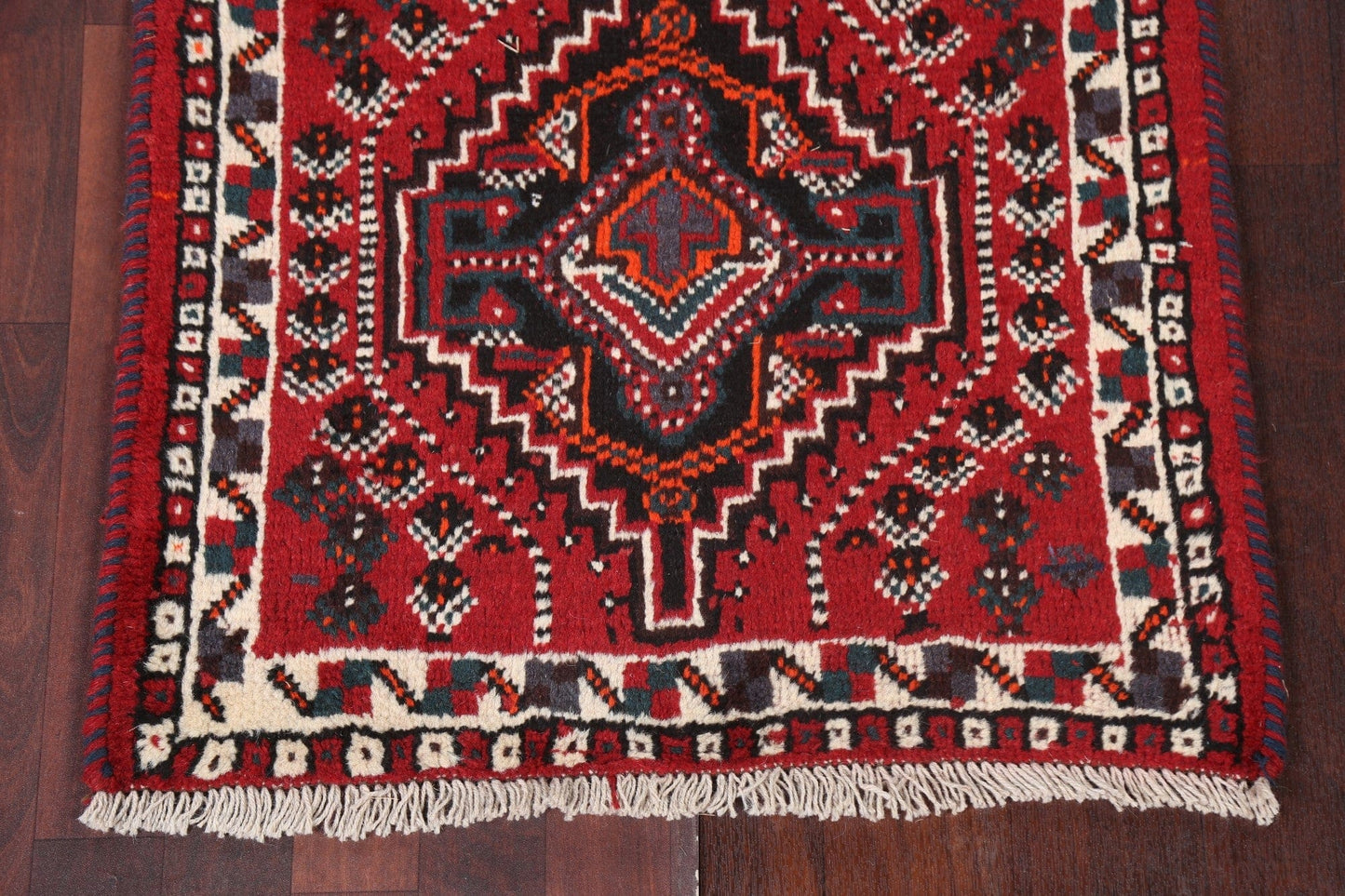 Geometric Red Shiraz Persian Handmade Rug 3x4