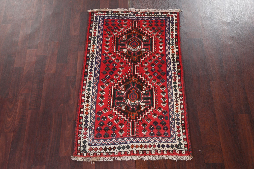 Handmade Red Shiraz Persian Wool Rug 3x4