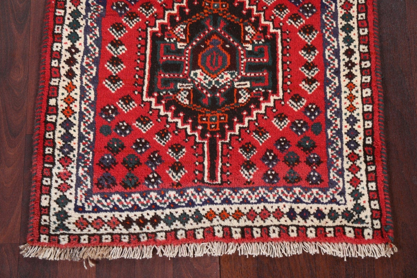 Handmade Red Shiraz Persian Wool Rug 3x4