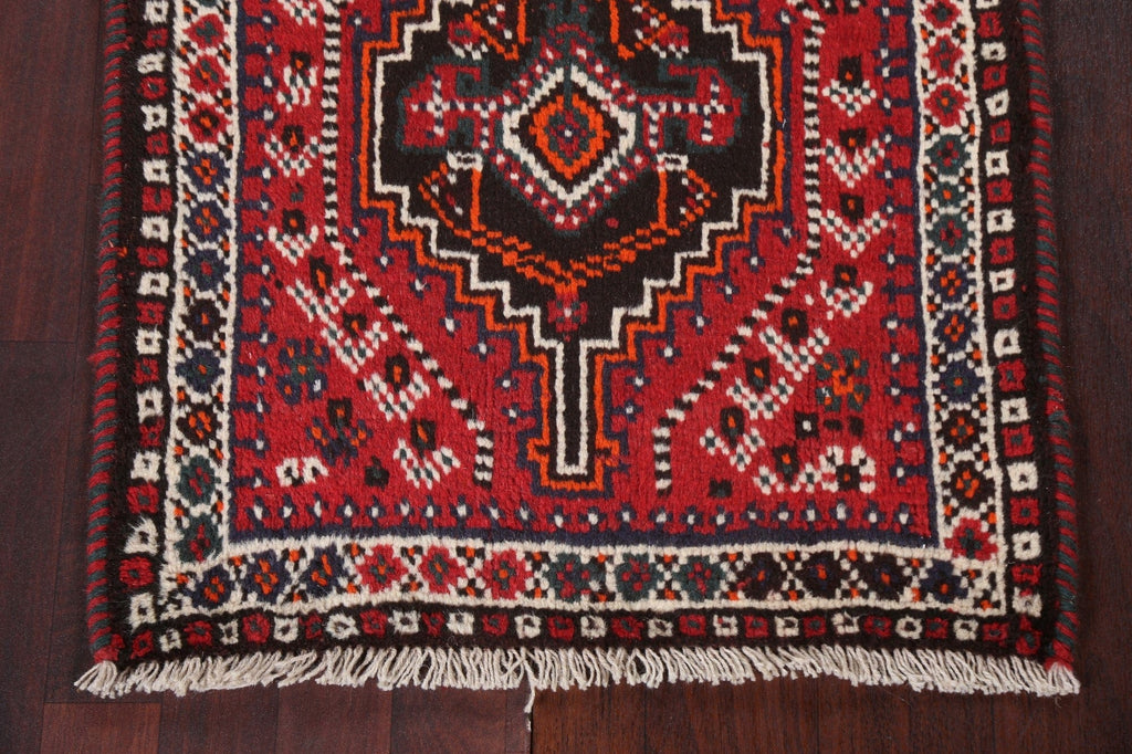 Geometric Red Shiraz Persian Wool Rug 2x4